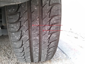 Témoin d'usure des pneus auto