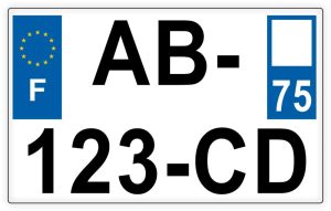 Réglementation des plaques d’immatriculation